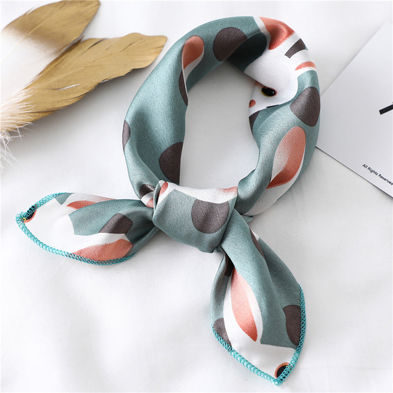 Small Scarf Professional Stewardess Silk Hair Band