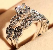 Load image into Gallery viewer, New set of rings wedding ring set men and women couple ring jewelry