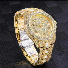 Load image into Gallery viewer, Man Pair Calendar Full Diamond Luxury Quartz Watch