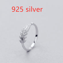 Load image into Gallery viewer, LNRRABC Woman Jewelry Fashion Simple Design Leaf Ring Personality Female Flower Rings Wedding Rings for Women