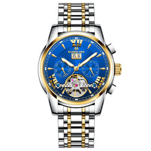 Load image into Gallery viewer, Automatic Mechanical Watch Tourbillon Multi-function Calendar Week Luminous Waterproof Men&#39;s Watch