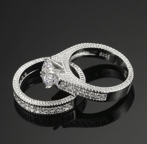 Hot European and American engagement rings diamond sets ring jewelry