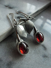 Load image into Gallery viewer, Pomegranate Red Cubic Zirconia Cherry-shaped Earrings