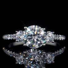 Load image into Gallery viewer, Three Round Diamond Zircon Rings