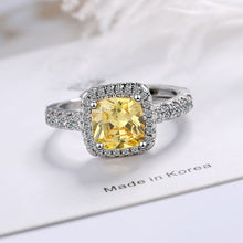 Load image into Gallery viewer, Ring Female Square Zirconium Diamond Wide Surface