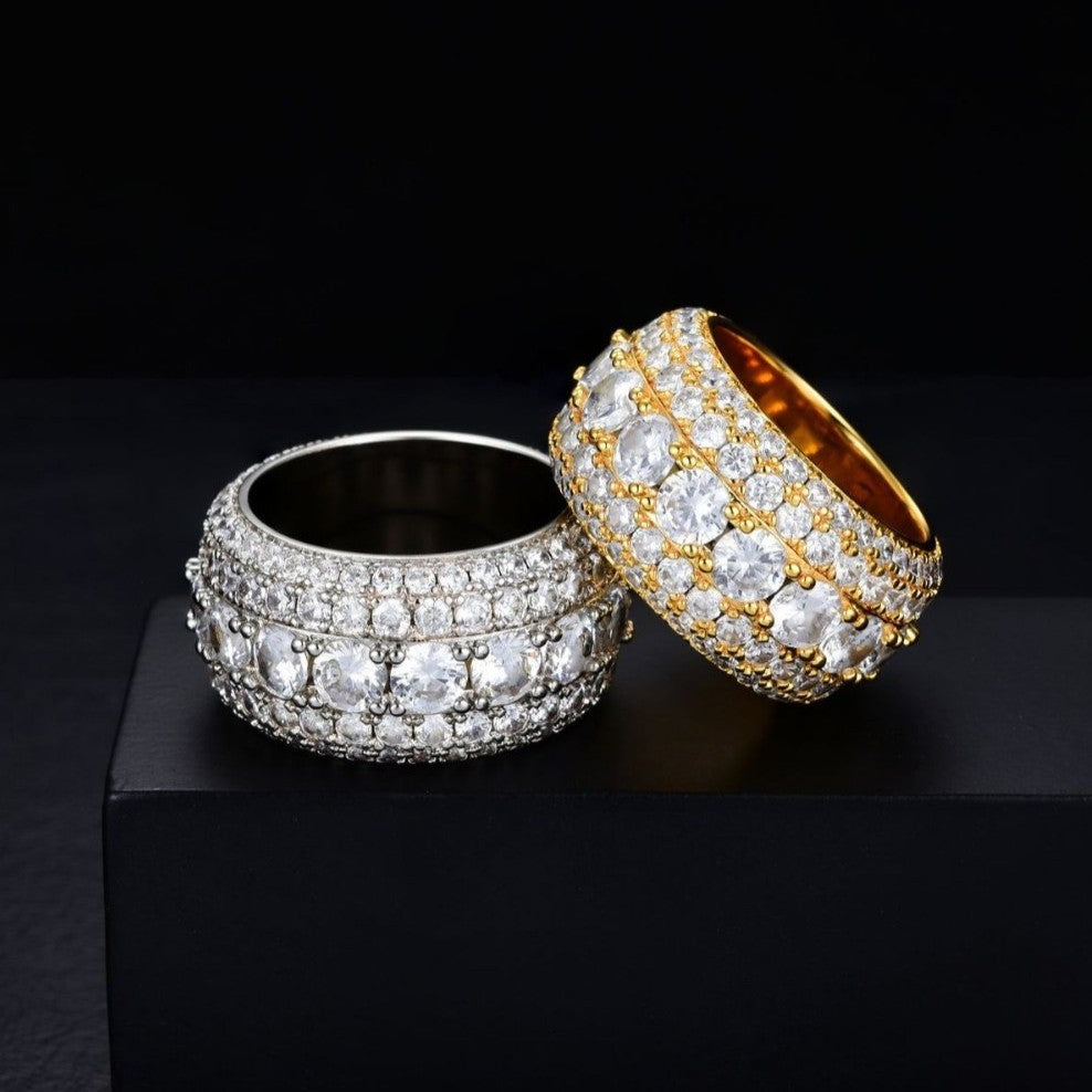 European And American Over Zircon Ring Hip Hop