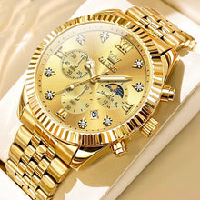 Load image into Gallery viewer, Men&#39;s Fashionable Golden Quartz Watch