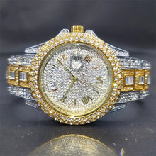 Load image into Gallery viewer, Man Pair Calendar Full Diamond Luxury Quartz Watch