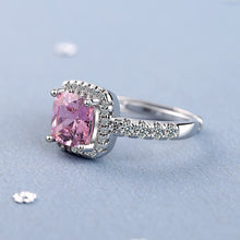 Load image into Gallery viewer, Ring Female Square Zirconium Diamond Wide Surface