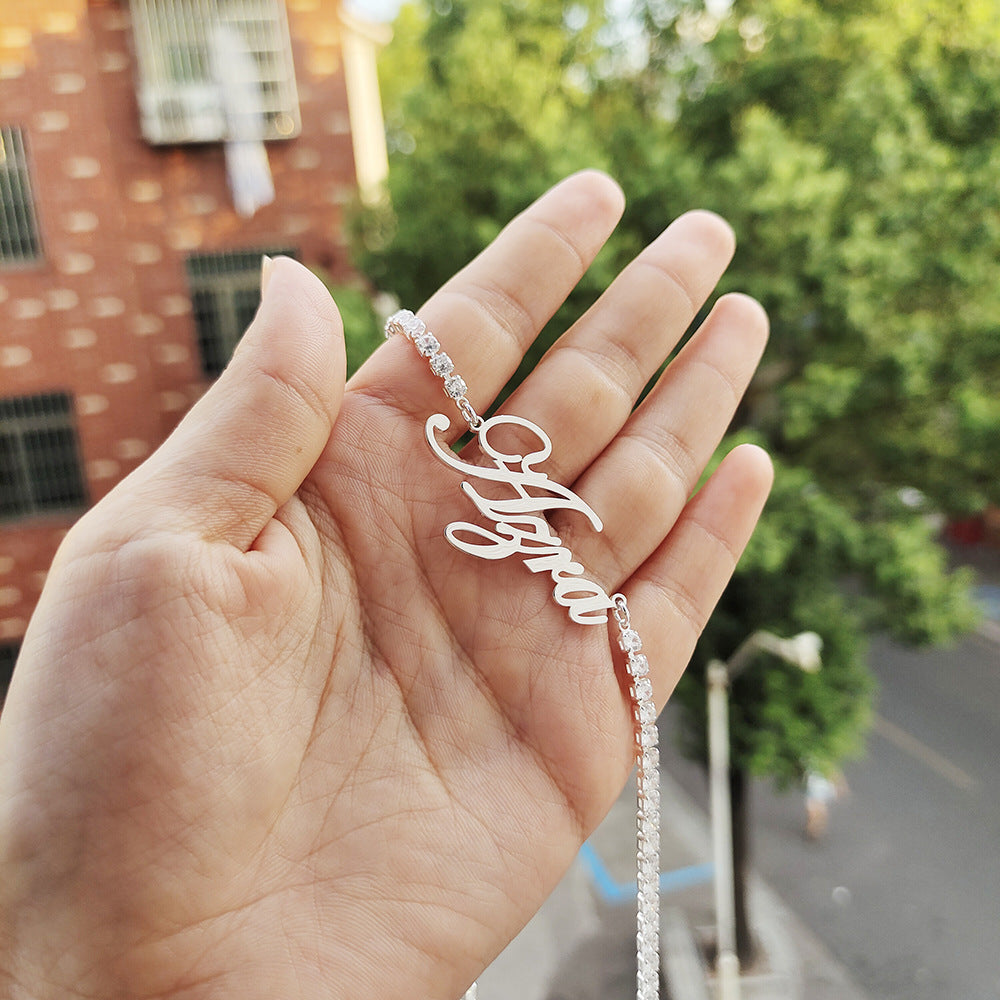 DIY English Letter Necklace Made Of Stainless Steel