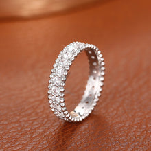 Load image into Gallery viewer, Full Diamond Geometric Ring Female Shiny Ornament