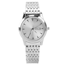 Load image into Gallery viewer, Quartz Men Watch Commercial Dual Date Stylish Classic Quartz Stainless Steel Dress Watch Silver