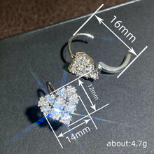 Load image into Gallery viewer, Peach Heart Earrings Female Micro Inlaid Zircon Exquisite