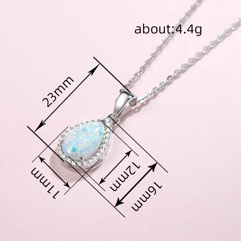 Women's Imitation Opal Necklace, Shiny And Exquisite