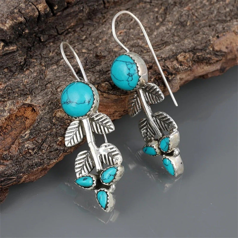 Fashion Turquoise Retro Personalized Earrings