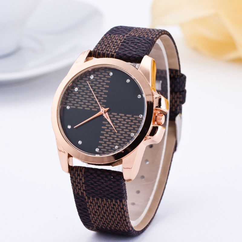 Fashion Personality Plaid Men's Casual Watch