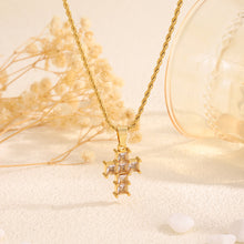 Load image into Gallery viewer, Fashionable All-match New Diamond Cross Stainless Steel Necklace