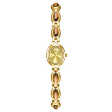 Load image into Gallery viewer, BS Gold Retro Rich Tigereye Chain Watch