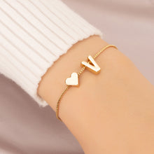 Load image into Gallery viewer, Bracelet Love Heart English Letter Personality Ornament Simple