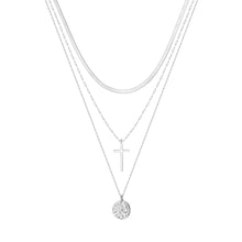 Load image into Gallery viewer, S925 Sterling Silver Cross Pendant Necklace