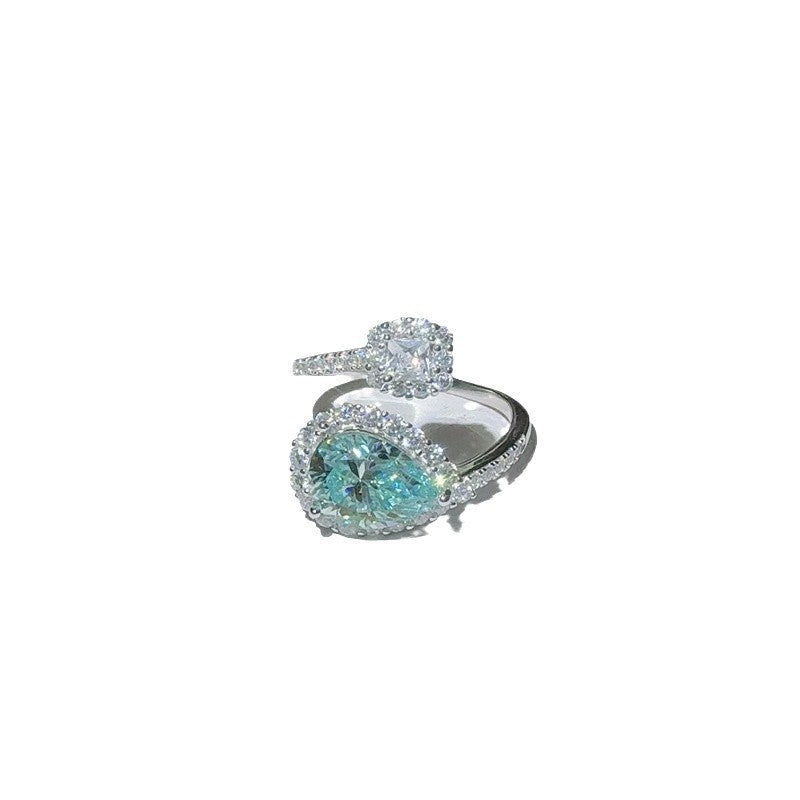 Green Drip 2 Karat Moissanite Women's Ring