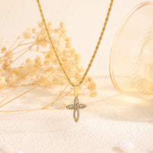 Load image into Gallery viewer, Fashionable All-match New Diamond Cross Stainless Steel Necklace