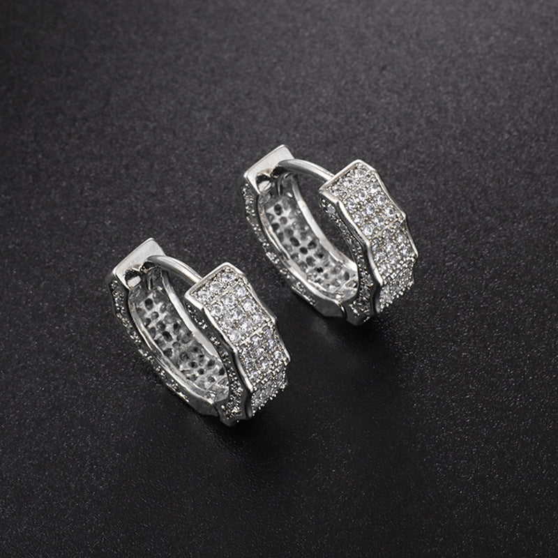 Affordable Luxury Fashion Full Diamond Geometry Ear Clip