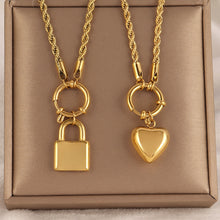 Load image into Gallery viewer, Punk Heart-shaped Necklace Fashion Trend Lock Love