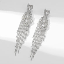 Load image into Gallery viewer, Full Diamond Long Tassel Women&#39;s Earrings