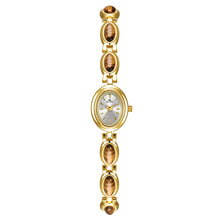 Load image into Gallery viewer, BS Gold Retro Rich Tigereye Chain Watch