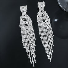 Load image into Gallery viewer, Full Diamond Long Tassel Women&#39;s Earrings