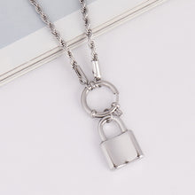 Load image into Gallery viewer, Punk Heart-shaped Necklace Fashion Trend Lock Love