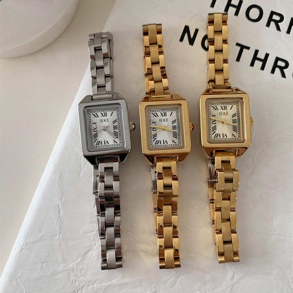 Small Design Light Luxury High-grade Retro Roman Quartz Watch