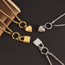 Load image into Gallery viewer, Punk Heart-shaped Necklace Fashion Trend Lock Love