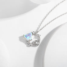 Load image into Gallery viewer, Female 925 Silver Forest Personalized Glass Butterfly Necklace