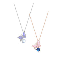 Load image into Gallery viewer, Female 925 Silver Forest Personalized Glass Butterfly Necklace