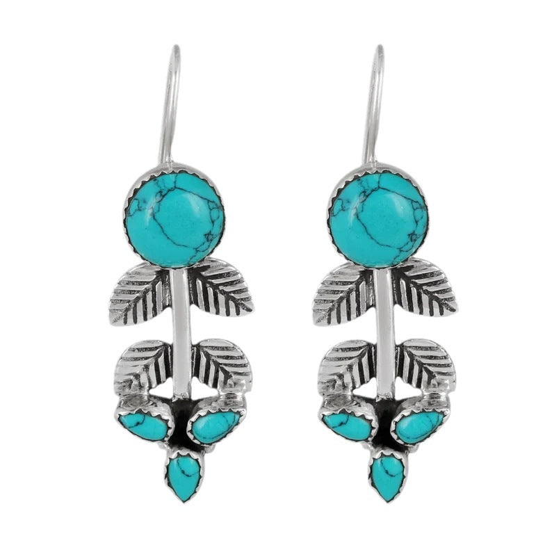 Fashion Turquoise Retro Personalized Earrings