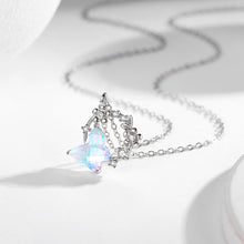 Load image into Gallery viewer, Female 925 Silver Forest Personalized Glass Butterfly Necklace