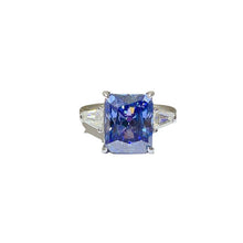 Load image into Gallery viewer, Sapphire Blue Ledean 5 Karat Moissanite Ring