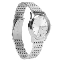 Load image into Gallery viewer, Quartz Men Watch Commercial Dual Date Stylish Classic Quartz Stainless Steel Dress Watch Silver