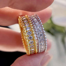 Load image into Gallery viewer, Full Diamond Geometric Ring Female Shiny Ornament