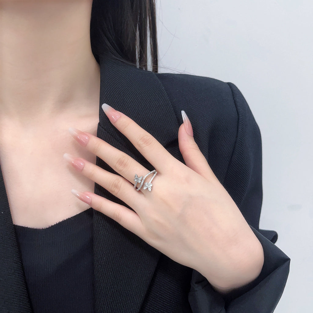 Women's Fashion Normcore Style Three-layer Ring