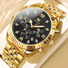 Load image into Gallery viewer, Men&#39;s Fashionable Golden Quartz Watch