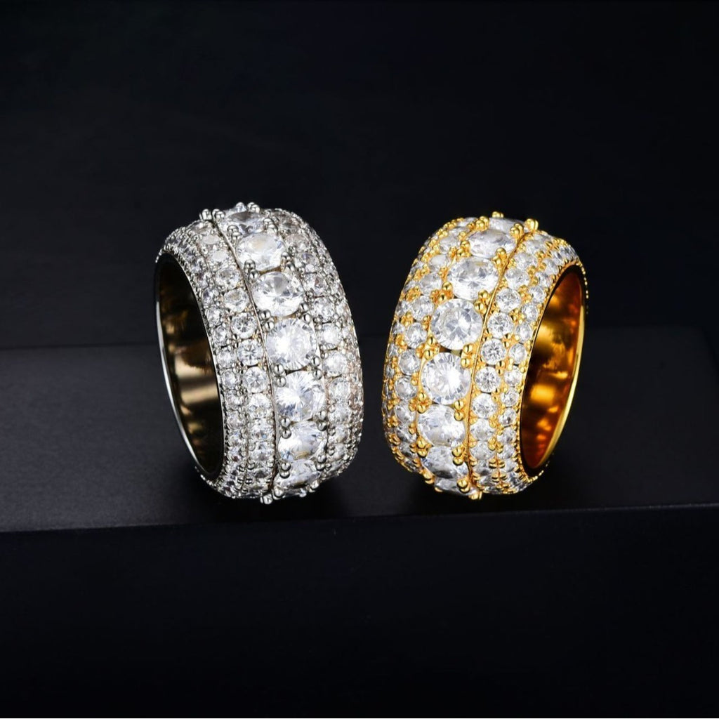 European And American Over Zircon Ring Hip Hop