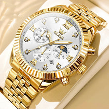 Load image into Gallery viewer, Men&#39;s Fashionable Golden Quartz Watch